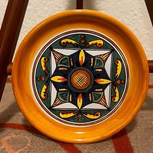 Ceramica Artistica Hand Painted In Italy Wall Plate Trivet Raised